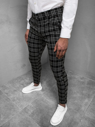 Spodnie męskie chino materiałowe czarne OZONEE DJ/5508