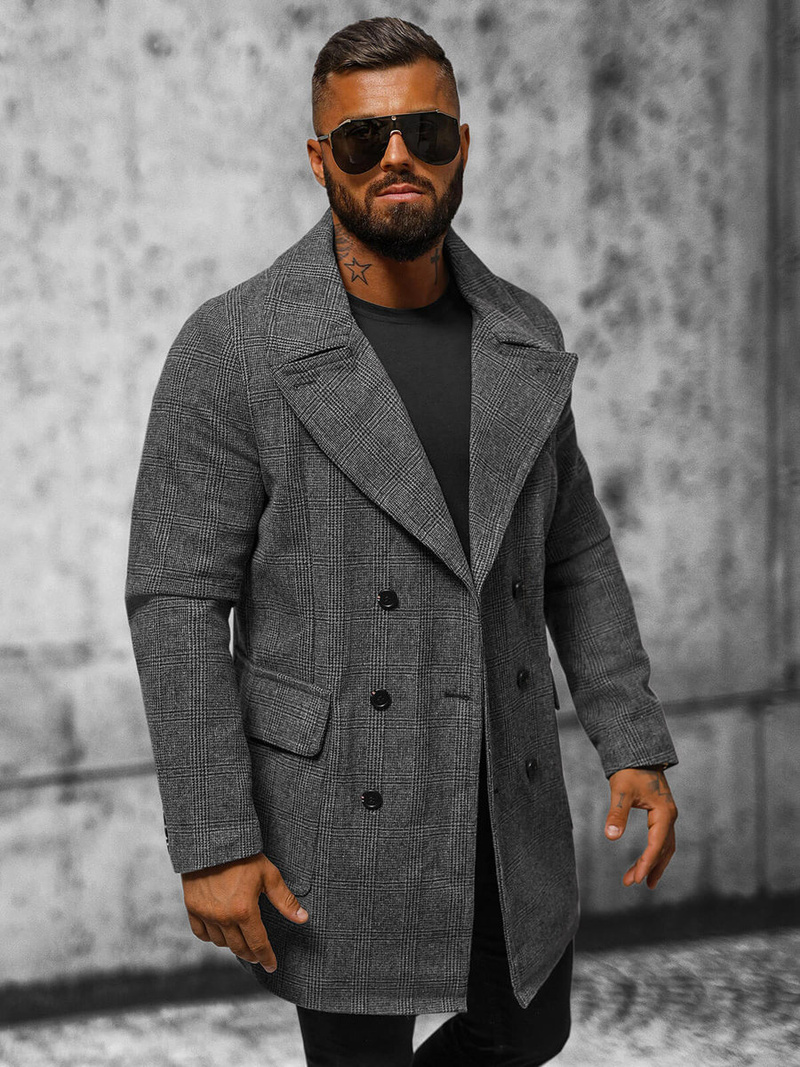 Пальто чоловіче Графітовий OZONEE JS/JP1191Z