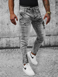 Spodnie jeansowe męskie czarne OZONEE NB/MP0162N