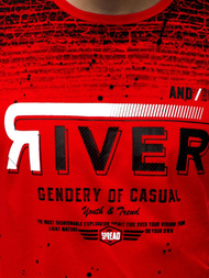 Футболка чоловіча Червона OZONEE JS/SS10960Z