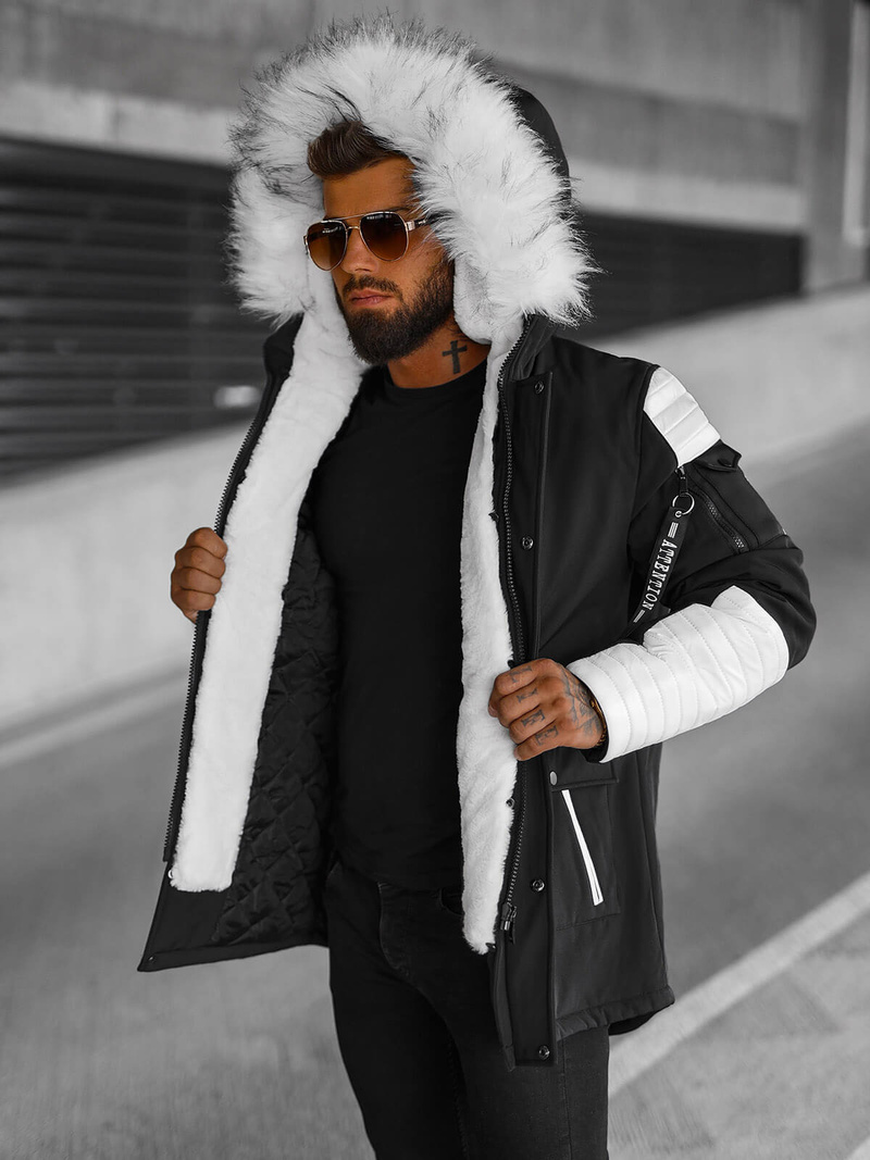 Куртка зимова чоловіча Чорно-Бiла OZONEE O/5832Z