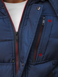 Kurtka zimowa męska pikowana granatowa OZONEE JB/JP1185Z