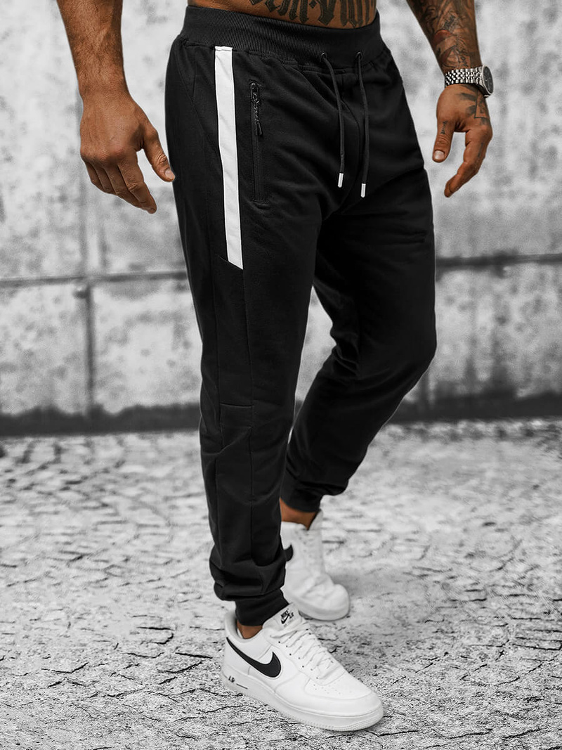 Штани Cпортивні Чоловічі Чорнi OZONEE JS/8K212B