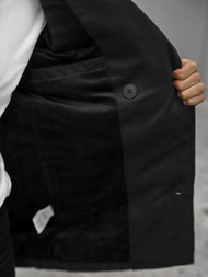 Płaszcz męski czarny OZONEE JS/79M3123Z