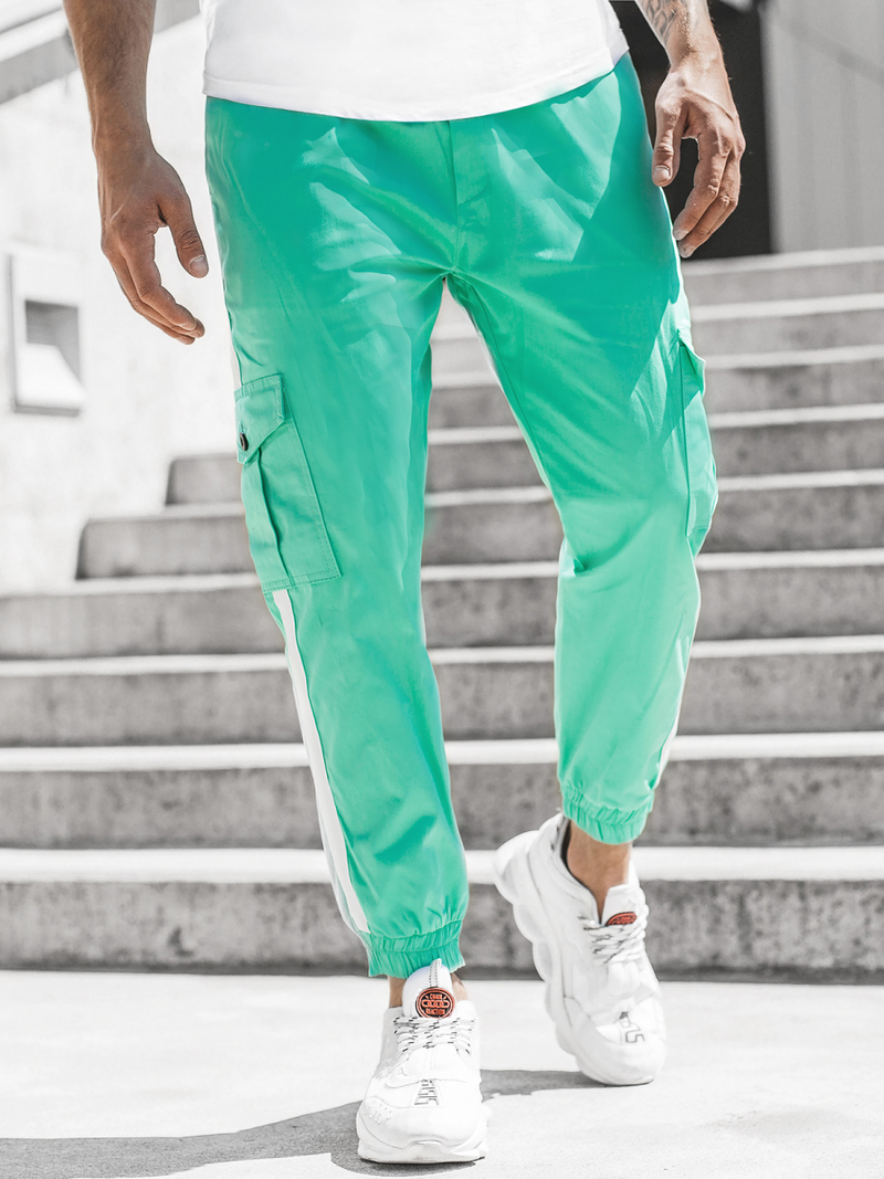 Штани чоловічі джоггери м'ятна OZONEE DJ/5580