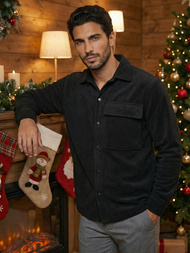 Класична сорочка чоловіча чорна OZONEE O/GOM23040Z