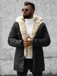 Kurtka zimowa męska czarna OZONEE JS/22M51/392