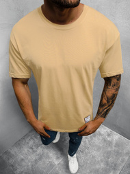 T-Shirt męski beżowy OZONEE MR/21577Z