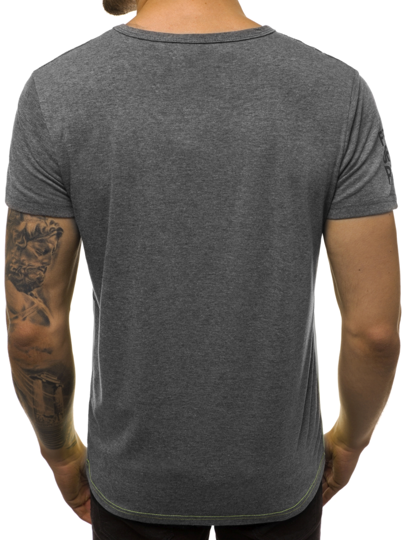 T-Shirt męski grafitowy OZONEE JS/SS10979