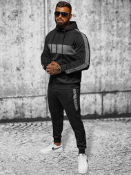 Komplet dresowy męski czarny OZONEE JS/8C8115/3