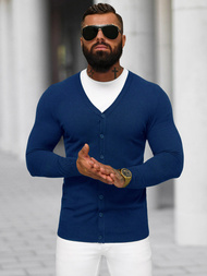 Sweter męski rozpinany ciemno-niebieski OZONEE NB/MM6006/5Z