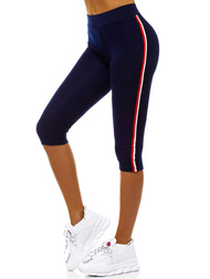 Legginsy krótkie damskie granatowe OZONEE JS/1037/B4