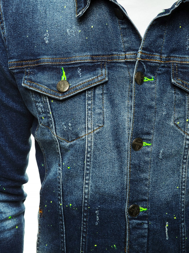 Kurtka męska jeans niebieska OZONEE B/25004