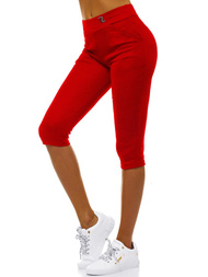 Legginsy krótkie damskie czerwone OZONEE JS/1027/A5