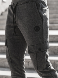 Spodnie dresowe męskie grafitowe OZONEE C/374