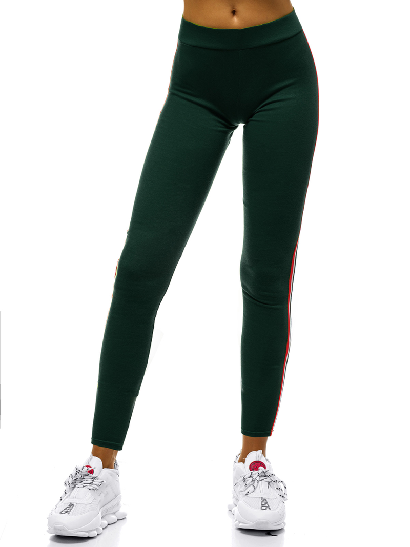 Legginsy damskie ciemno-zielone OZONEE JS/1036/B18