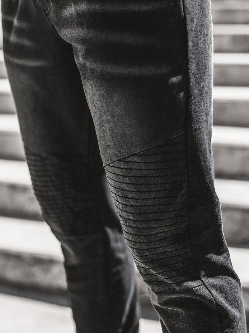 Spodnie męskie jogger czarne OZONEE JS/KK1023