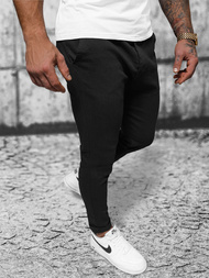 Spodnie jeansowe męskie czarne OZONEE O/PAN23049