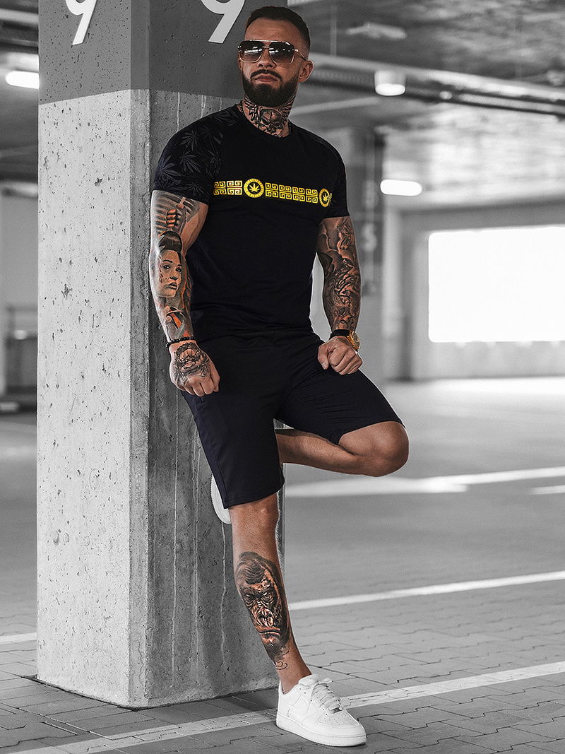 Чоловічий спортивний комплект Чорний OZONEE O/HM760Z