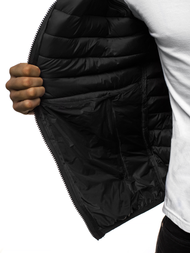 Kurtka męska przejściowa czarna OZONEE JS/LY35