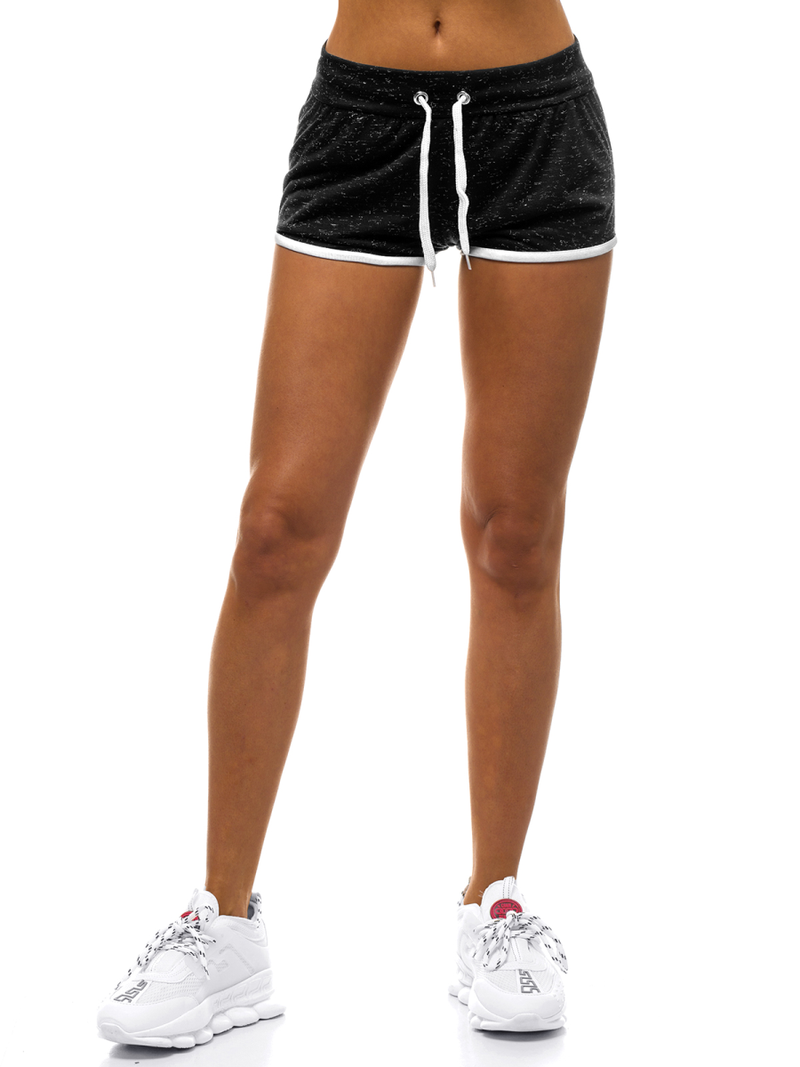 Spodenki dresowe damskie czarne OZONEE Z/D1002/1