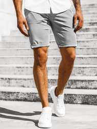 Spodenki męskie chinos szare OZONEE DJ/1002