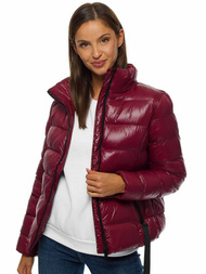 Kurtka pikowana damska bordowa OZONEE JS/M23061/7