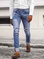 Spodnie jeansowe męskie niebieskie OZONEE NB/MP0126B
