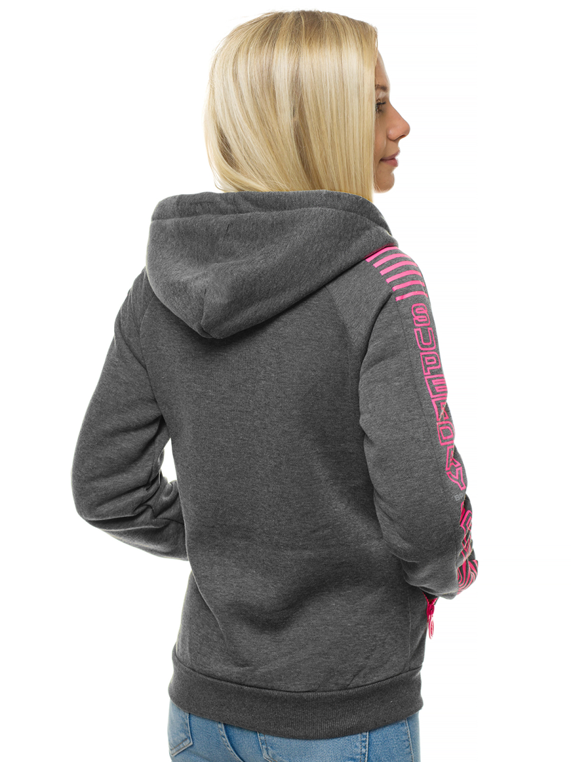 Bluza rozpinana damska grafitowa OZONEE JS/KSW3012