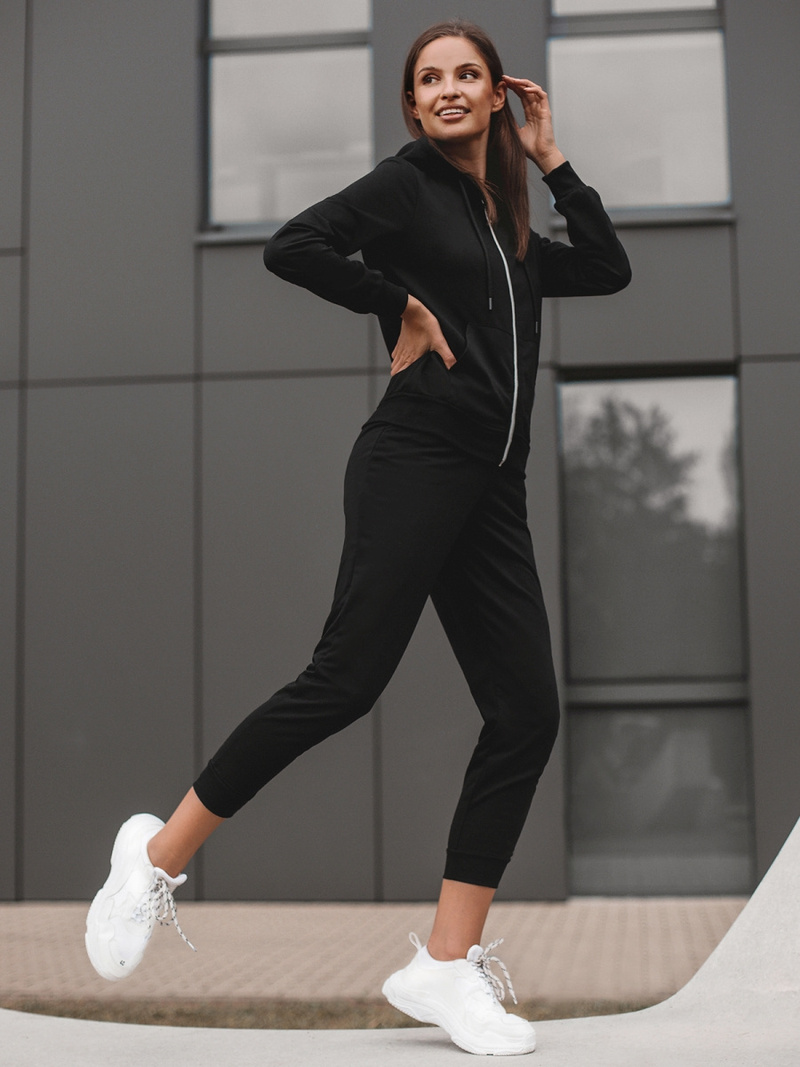 Komplet dresowy dwuczęściowy czarny OZONEE O/MB2038/21