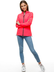 Kurtka przejściowa damska koralowa OZONEE JS/HH036/53