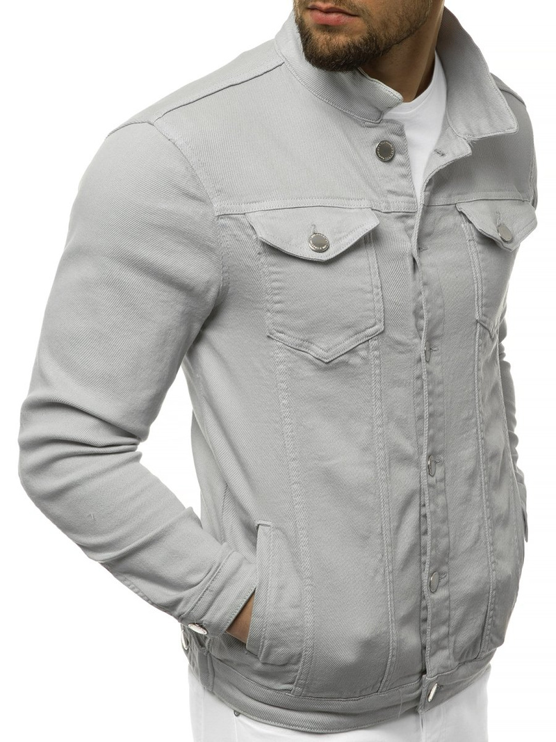 Kurtka jeans męska szara OZONEE G/620