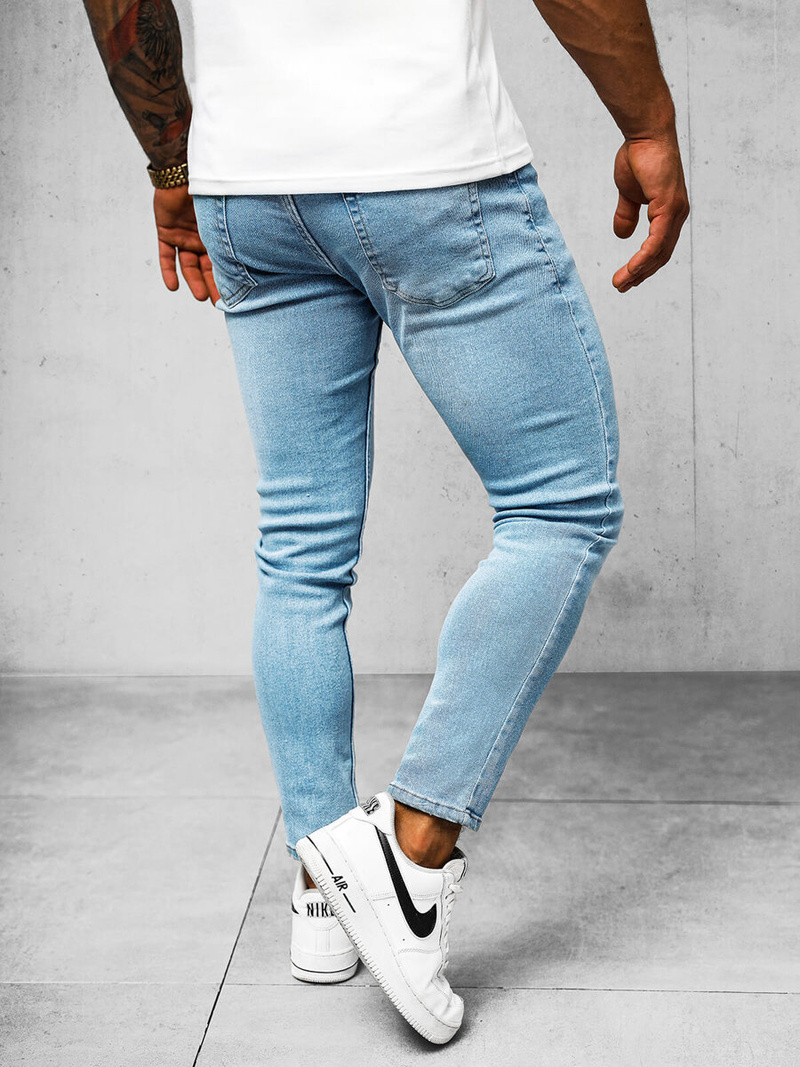 Spodnie jeansowe męskie niebieskie OZONEE O/2335