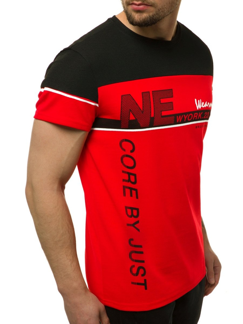 Футболка чоловіча Червона OZONEE JS/SS11002