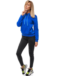 Bluza z kapturem damska kobaltowa OZONEE JS/W02