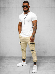 Штани чоловічі джоггери Бежевi OZONEE O/475