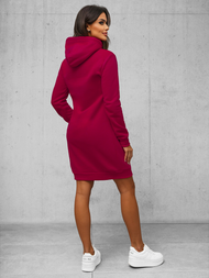 Bluza z kapturem damska bordowa OZONEE JS/YS10005/21Z