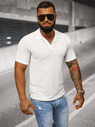 Koszulka męska polo biała OZONEE O/L1454