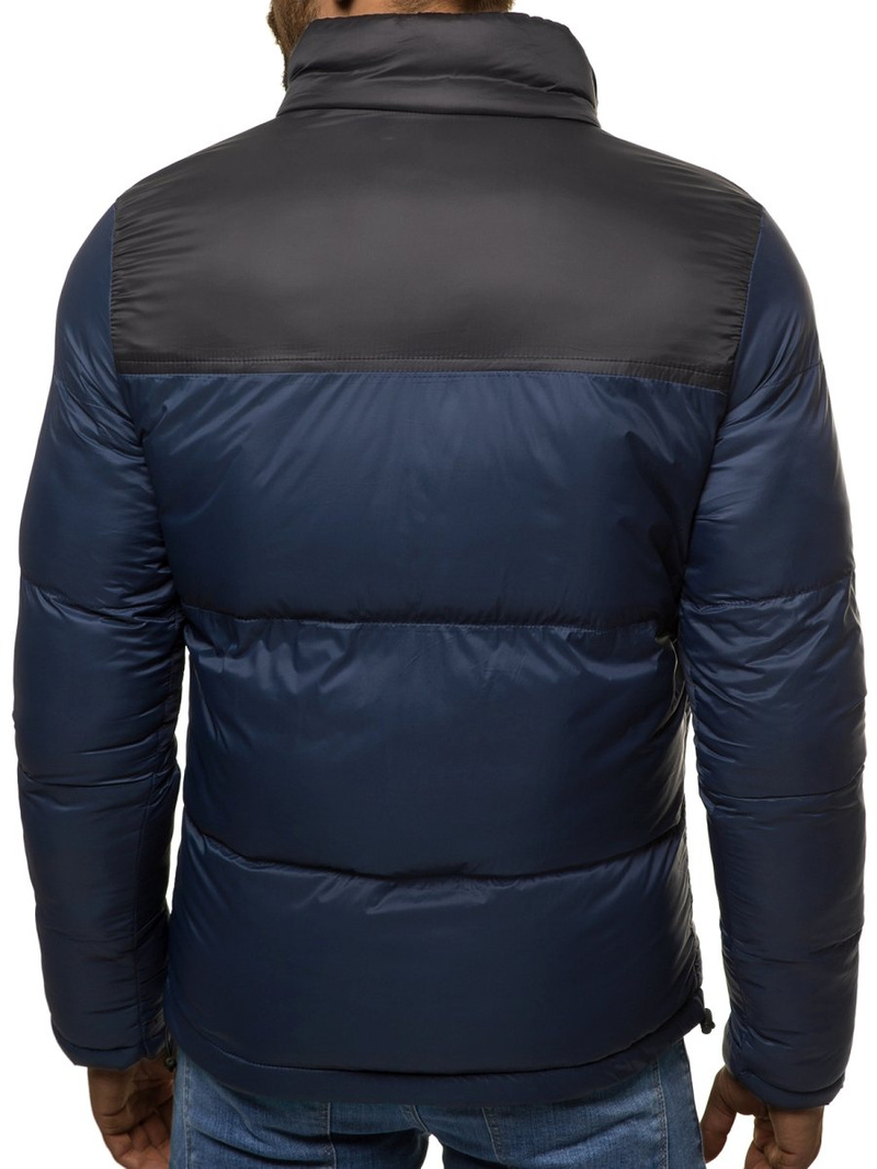 Kurtka zimowa męska pikowana granatowa OZONEE JB/JP1186/2