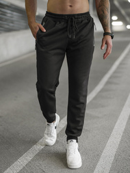 Чоловічі штани від спортивного костюма, чорного кольору OZONEE JS/17K1998/3