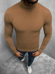 Sweter męski półgolf brązowy OZONEE TMK/YY05/7Z