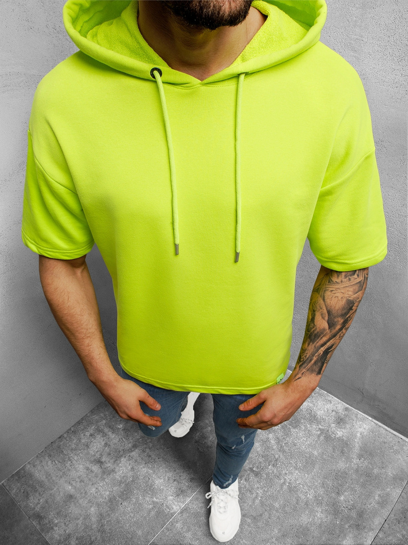 Bluza z kapturem męska seledynowa OZONEE B/20402009Z