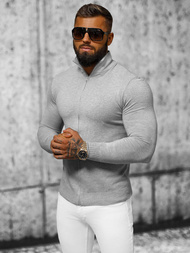 Sweter męski rozpinany szary OZONEE NB/MM6004/2Z
