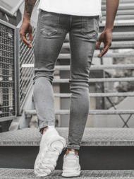 Spodnie męskie jeans grafitowe OZONEE O/4405/01