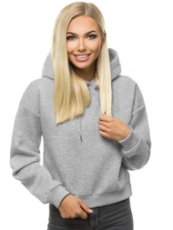 Bluza z kapturem damska szara OZONEE O/12102