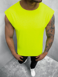 Koszulka bez rękawów męska żółty-neon OZONEE O/1265Z