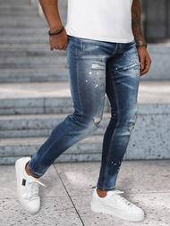 Spodnie jeansowe męskie ciemno-niebieskie OZONEE NB/MP0170BS