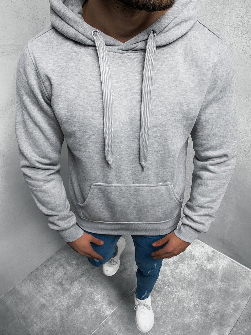 Bluza męska z kapturem szara OZONEE JS/2009Z