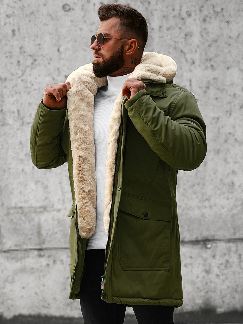 Kurtka zimowa męska zielona OZONEE JS/22M37/136