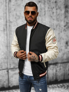 Kurtka męska bomberka czarna OZONEE JS/84M3021/392